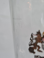 Немецкий пивной бокал винтажный Prinzregent Luitpold / Rastal, стекло, 0.5 л, 25 см, Германия, 1980-90гг.