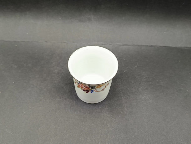 Набор чашек винтажных для эспрессо Waldsassen с цветочным декором, фарфор, 2 шт., 7 х 6 см, Германия, 1960-70гг.