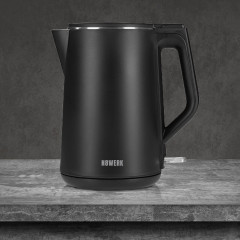 N8WERK N8WERK Wasserkocher Teekocher 360 Grad drehbar, 1.5 l, 2200 W, Midnight Edition 1,5l  Чайник N8WERK, вращающийся на 360 градусов, 1,5 л, 2200 Вт, Midnight Edition 1,5 л
