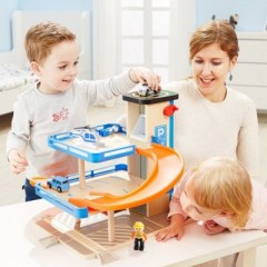 TOPBRIGHT Holz Parkhaus Spielset Игровой набор в деревянном гараже
