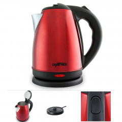 Grafner Grafner Wasserkocher Edelstahl Wasserkocher 1800-2200 Watt 1,8 Liter Rot, 1.8 l, 2200,00 W, Edelstahl  Чайник Grafner чайник из нержавеющей стали 1800-2200 Вт 1,8 л красный, 1,8 л, 2200,00 Вт, нержавеющая сталь