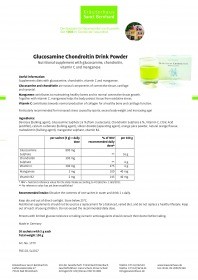 Krauterhaus Sanct Bernhardt Glucosamin Chondroitin Drink Powder, 30 пакетиков with 5 г each