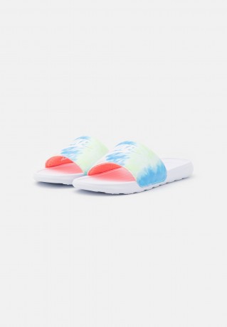 Nike Sportswear VICTORI ONE SLIDE Pantolette flach white/bright mango/sapphire/light liquid lime VICTORI ONE SLIDE Мюли на плоской подошве белый/яркий манго/сапфир/светлый жидкий лайм