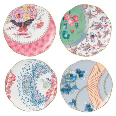 Wedgwood Wedgwood  'Butterfly Bloom' Dessertteller-Set 4-tlg. 20 cm Wedgwood "Butterfly Bloom" Набор десертных тарелок из 4 предм. 20 см