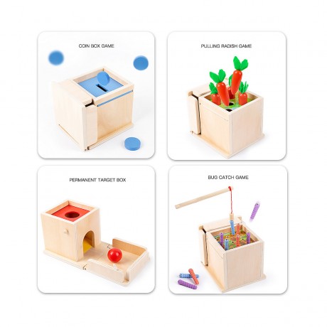 Denkspiel Multifunktionale 4-in-1-Intelligenzbox fur die Fruherziehung Игра-мышление Многофункциональная интеллектуальная коробка 4-в-1 для раннего обучения