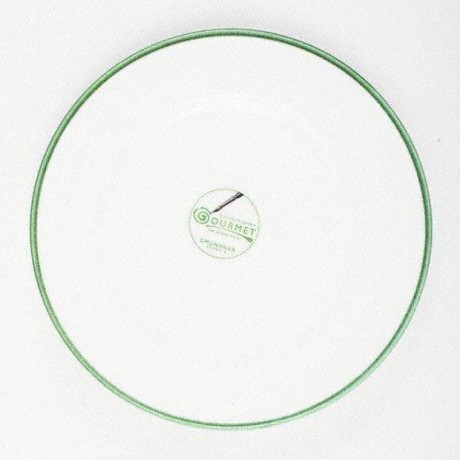 Gmundner Keramik Gmundner Keramik Gruner Rand Dessertteller Gourmet 22 cm Десертная тарелка Gmundner Ceramics с зеленым ободком Gourmet 22 см