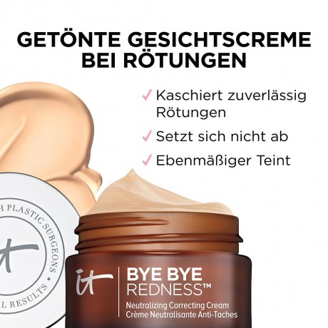 IT Cosmetics Bye Bye Redness Color Correcting Cream Transforming Neutral Beige Bye Bye Крем-Корректирующий Цвет Покраснения