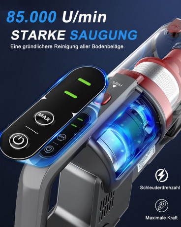 OKWISH OKWISH Akku-Handstaubsauger Handstaubsauger Autostaubsauger Staubsauger Bodenstaubsauger Kabellos, 2 in 1 20000 Pa 12000mAh Akku fur Wohnungen Auto mit LED Licht  Беспроводной ручной пылесос OKWISH, ручной пылесос, автомобильный пылесос, напольный 