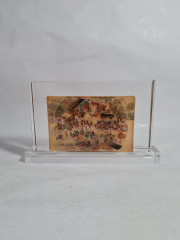 Декоративная 3Д картина в стекле "Рыночная площадь, Япония", 19 x 11 x 3 см, в заводской подарочной коробке, коробка 21 x 4 x 2 см, Германия, 1960-70гг.