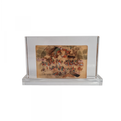 Декоративная 3Д картина в стекле "Рыночная площадь, Япония", 19 x 11 x 3 см, в заводской подарочной коробке, коробка 21 x 4 x 2 см, Германия, 1960-70гг.