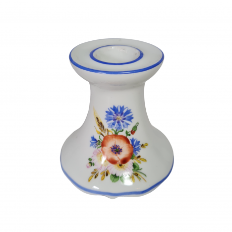 Подсвечник винтажный OTT Radebeul / Handmalerei Clausnitzer, ручная работа, фарфор, 9 x 8,5 см, Германия, 1960-1970гг.