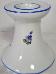 Подсвечник винтажный OTT Radebeul / Handmalerei Clausnitzer, ручная работа, фарфор, 9 x 8,5 см, Германия, 1960-1970гг.