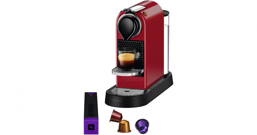 Krups Krups Nespresso CitiZ XN7415, Kapselmaschine rot  rot Krups Nespresso CitiZ XN7415, капсульная машина красная