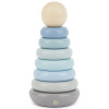 bieco Baby Stapelturm Holz Baustein Pastell 19cm Motorik Steckspiel ab 1 Steckpyramide Stapelspielzeug Детская башня для штабелирования
