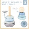 bieco Baby Stapelturm Holz Baustein Pastell 19cm Motorik Steckspiel ab 1 Steckpyramide Stapelspielzeug Детская башня для штабелирования