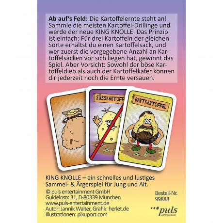 puls entertainment Kartenspiel KING KNOLLE Карточная игра KING TUBE
