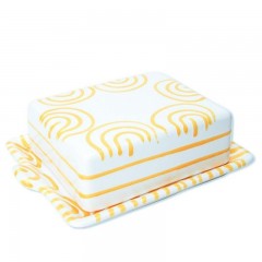 Gmundner Keramik Gmundner Keramik Gelbgeflammt Butterdose 250 g Gmundner Ceramics Блюдо для масла желтое пламя 250 г