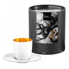 Eisch Eisch Cosmo pure white gold Espressoobertasse mit Untertasse d: 11,5 cm / h: 6,3 cm / 100 ml Чашка для эспрессо Eisch Cosmo из чистого белого золота с блюдцем д: 11,5 см / высота: 6,3 см / 100 мл
