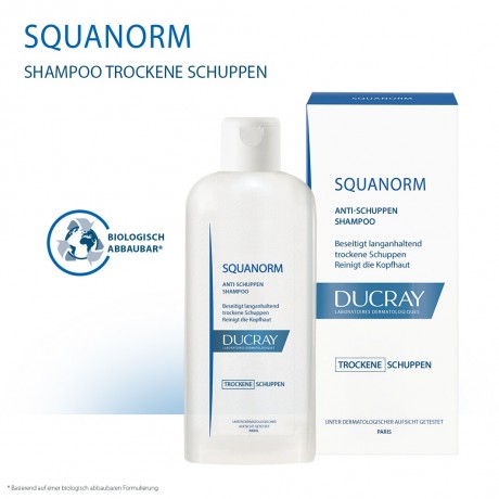 Ducray SQUANORM trockene Schuppen Kur-Shampoo SQUANORM шампунь против сухой перхоти