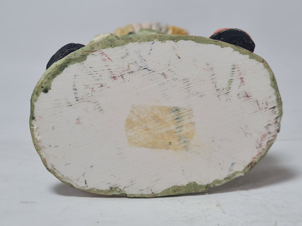 Фигурка Pucci "Клоун с аккордеоном" в розово-зеленых тонах, фарфор, 24.5 см, Германия, 1970-80гг.