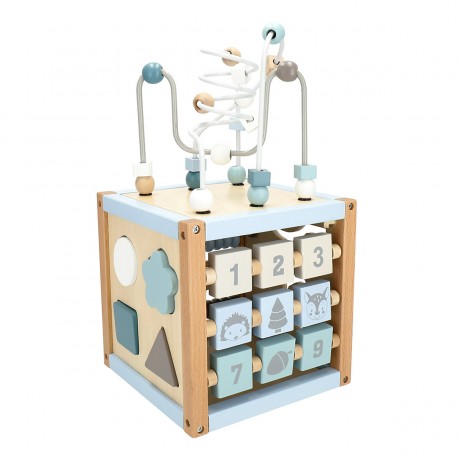 bieco Bieco Motorikwurfel Scandi-Chic Motorikspielzeug ab 1 Jahr Activity Center Baby Motorikwurfel Кубик моторики Bieco Scandi-Chic для развития моторики от 1 года Центр активности Кубик моторики малыша