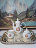 Набор для чая винтажный Apulum "Влюбленная пара", чайник, молочник, сахарница, фарфор, Румыния, 1960-70гг.