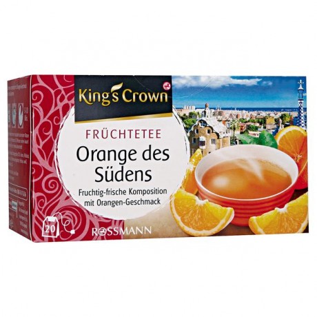King's Crown Fruchtetee Orange des Sudens Фруктовый чай  Южный апельсин фруктовая композиция с ароматом апельсина 40 г