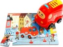 TOPBRIGHT Holzpuzzle Feuerwehr mit Fahrzeug zum Aufbewahren Деревянная пожарная головоломка с транспортным средством для хранения