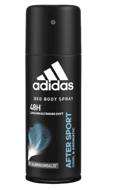 adidas men Deospray After Sport, Адидас Дезодорант спрей для тела After Sport 48 часов, 150 мл,  5 штук