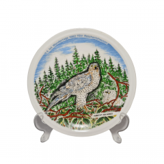 Winterling Roslau Bavaria Винтажная декоративная тарелка с позолоченным ободком "Райхартсхаузен", 19,5см, Германия, 1982г.