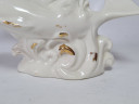Белая фарфоровая фигурка с позолотой "Два дельфина" 11 x 13 см, Италия, 1970-80гг.