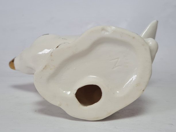 Белая фарфоровая фигурка с позолотой "Два дельфина" 11 x 13 см, Италия, 1970-80гг.