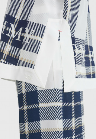 Tommy Hilfiger ICONS RELAXED FIT Button-down blouse icon branded l chk  ecru  p blue ICONS RELAXED FIT Блузка на пуговицах значок фирменный l chk ecru p синий