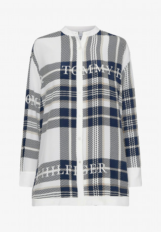 Tommy Hilfiger ICONS RELAXED FIT Button-down blouse icon branded l chk  ecru  p blue ICONS RELAXED FIT Блузка на пуговицах значок фирменный l chk ecru p синий