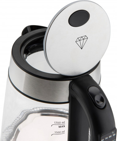 eta eta Wasserkocher CRYSTELLA Digi ETA715390000, 1,7 l, 2200 W, Einstellbarer Temperatur 50, 70, 80, 90, 100 °C  чайник ETA CRYSTELLA Digi ETA715390000, 1,7 л, 2200 Вт, регулировка температуры 50, 70, 80, 90, 100 °C