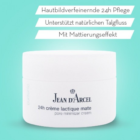 JEAN D'ARCEL 24h creme lactique mate  PURIFIANTE 24Std Gesichtscreme fur grossporige fette Haut  24h creme lactique mate PURIFIANTE крем для лица 24h для жирной кожи с большими порами