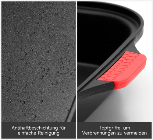 HOMELUX HOMELUX Gaskocher Camping Gasgrill+Grillpfanne+Glasdeckel Campinggrill BBQ, 2,2KW  Газовая плита HOMELUX, походный газовый гриль + сковорода для гриля + походный гриль со стеклянной крышкой, 2,2 кВт