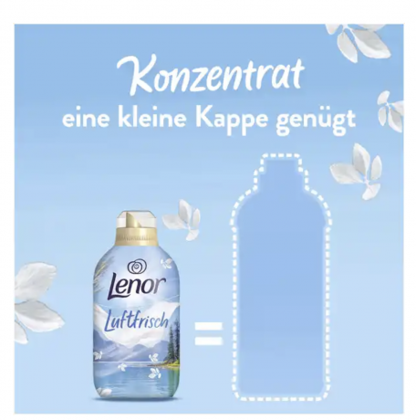 Lenor Weichspuler Konzentrat Luftfrisch Alpensee 50 WL, Кондиционер для стирки белья "Альпийская свежесть", 50 загрузок (700мл)