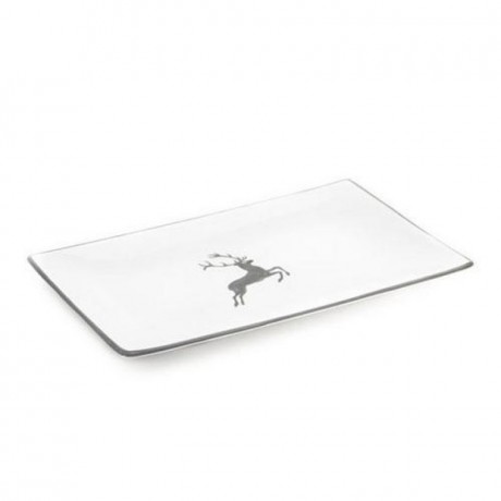 Gmundner Keramik Gmundner Keramik Grauer Hirsch Platte rechteckig 30x20x2,5 cm Тарелка Gmundner керамическая серый олень прямоугольная 30х20х2,5см