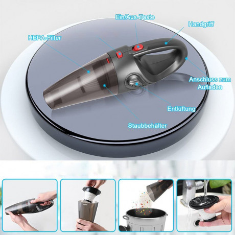 zggzerg zggzerg Akku-Handstaubsauger Akku Handstaubsauger, 4 in 1 Handstaubsauger Laden mit USB  Беспроводной ручной пылесос zggzerg, ручной пылесос с аккумулятором, ручной пылесос 4 в 1 с зарядкой через USB