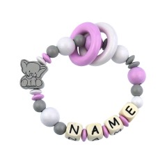 elefantasie Greifling Kleiner Elefant personalisiert mit Namen Игрушка для захвата слоненка