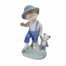 Статуэтка винтажная Lladro "Мальчик с медвежонком", фарфор, 12 x 6 см, Испания, 1960-70гг. 