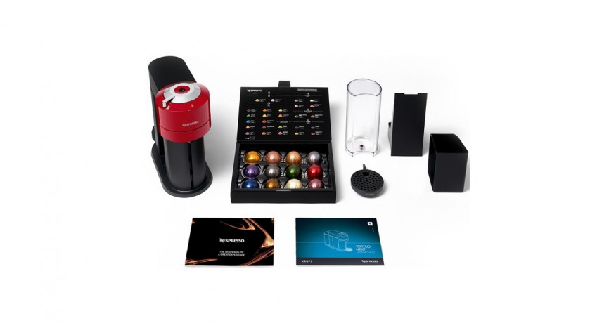 Krups Krups Nespresso Vertuo Next XN9105, Kapselmaschine rot/schwarz  rot, schwarz Krups Nespresso Vertuo Next XN9105, капсульная машина красный/черный