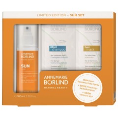 ANNEMARIE BORLIND (Анна-Мария Борлинд) Sun Care Geschenkset Подарочный набор, Haar-Sonnenschutz-Spray 100 мл + Probe Aqua Shampoo Fuss trockenes Haar + Probe Hair Mask Fuss jedes Haar / 1 шт.