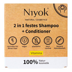 Niyok 2in1 festes Shampoo+Conditioner Vitamina 80g  2в1 Твердый Шампунь+Кондиционер Витамины 80г