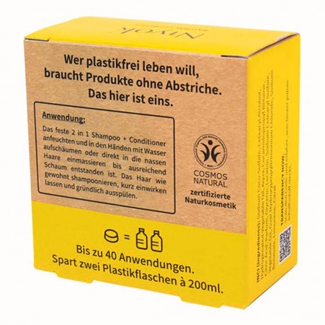 Niyok 2in1 festes Shampoo+Conditioner Vitamina 80g  2в1 Твердый Шампунь+Кондиционер Витамины 80г