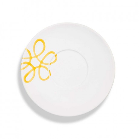 Gmundner Keramik Gmundner Keramik Pur Geflammt Gelb Teeuntertasse Maxima 18 cm Gmundner Ceramics Pure Flamed Желтое чайное блюдце Maxima 18 см
