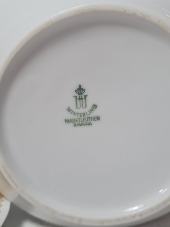 Чайник винтажный Winterling Marktleuthen Bavaria, белый / золото, фарфор, Германия, 1960-70гг.