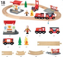 BRIO Bahn Feuerwehr Set Железнодорожный пожарный комплект