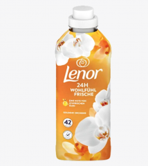 Lenor Weichspüler Orchidee &amp; Vanille, 42WL, 882 ml, ЛЕНОР Кондиционер для белья Золотая Орхидея 882 мл